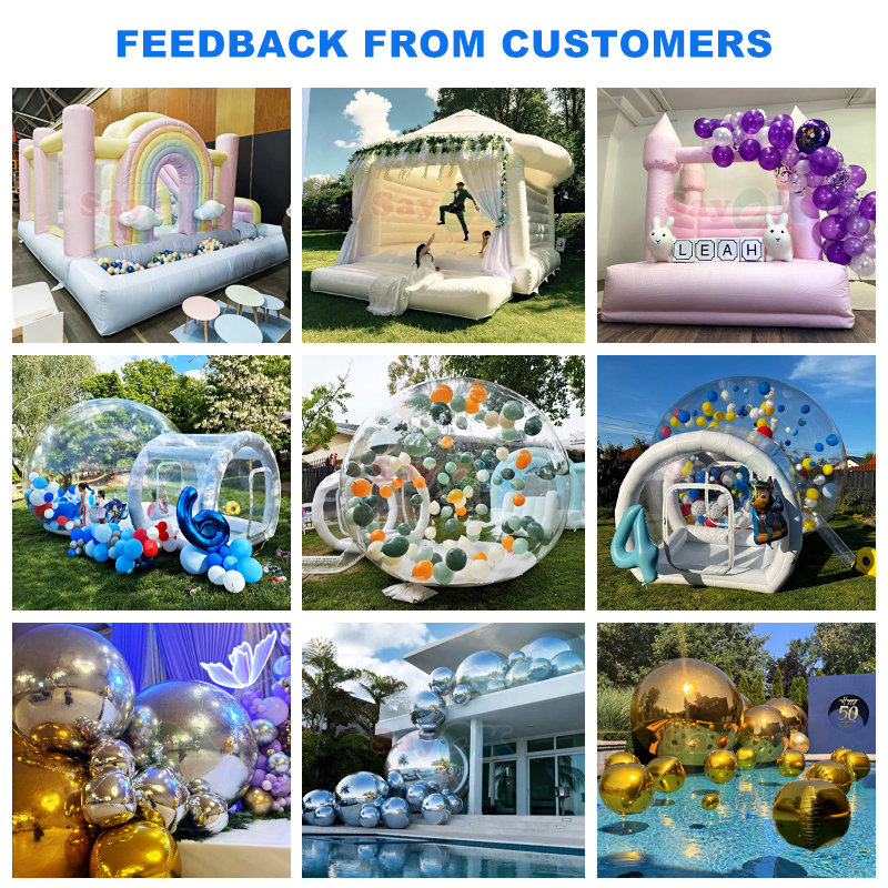 customer feedback regarding inflatable bubble houses